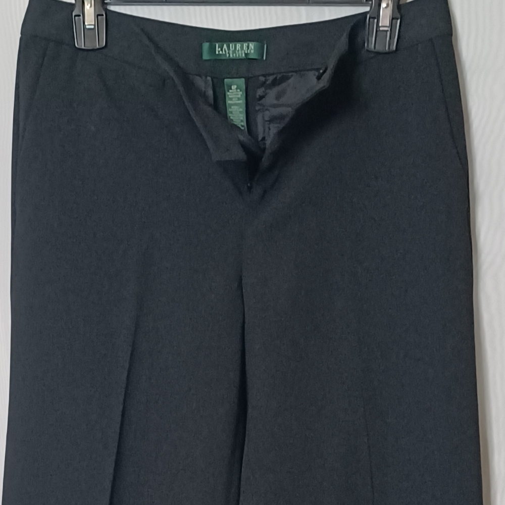 LAUREN RALPH LAUREN Petite Women's Black Wide Leg Crop Pants. 6P - Picture 3 of 10